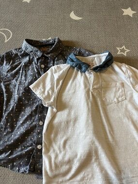 Boys XS button down shirt and polo